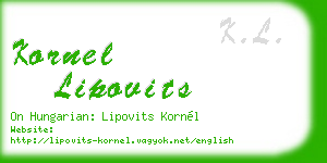 kornel lipovits business card